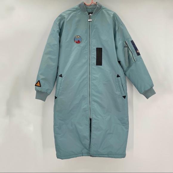 original youth Other - RARE & UNIQUE! Long Blue Outer Space Puffer Coat